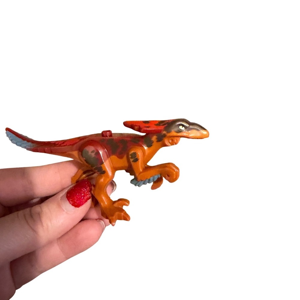 LEGO Jurassic World Pyroaptor Dinosaur Dark‎ Orange From LEGO Set 76951 *No Jaw*